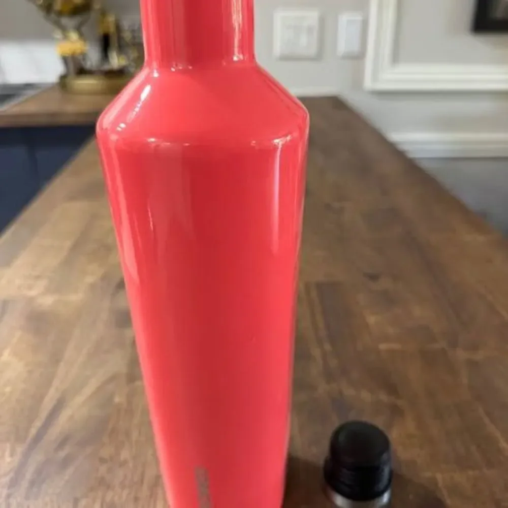 Corkcicle Coral Pink Stainless Steel Insulated Canteen Water Bottle 25 oz